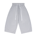 MW Plaid Loose Capri Shorts