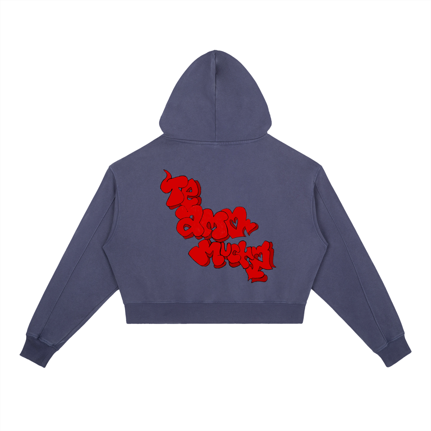 Te Amo Mucho cropped Heavyweight Hoodie